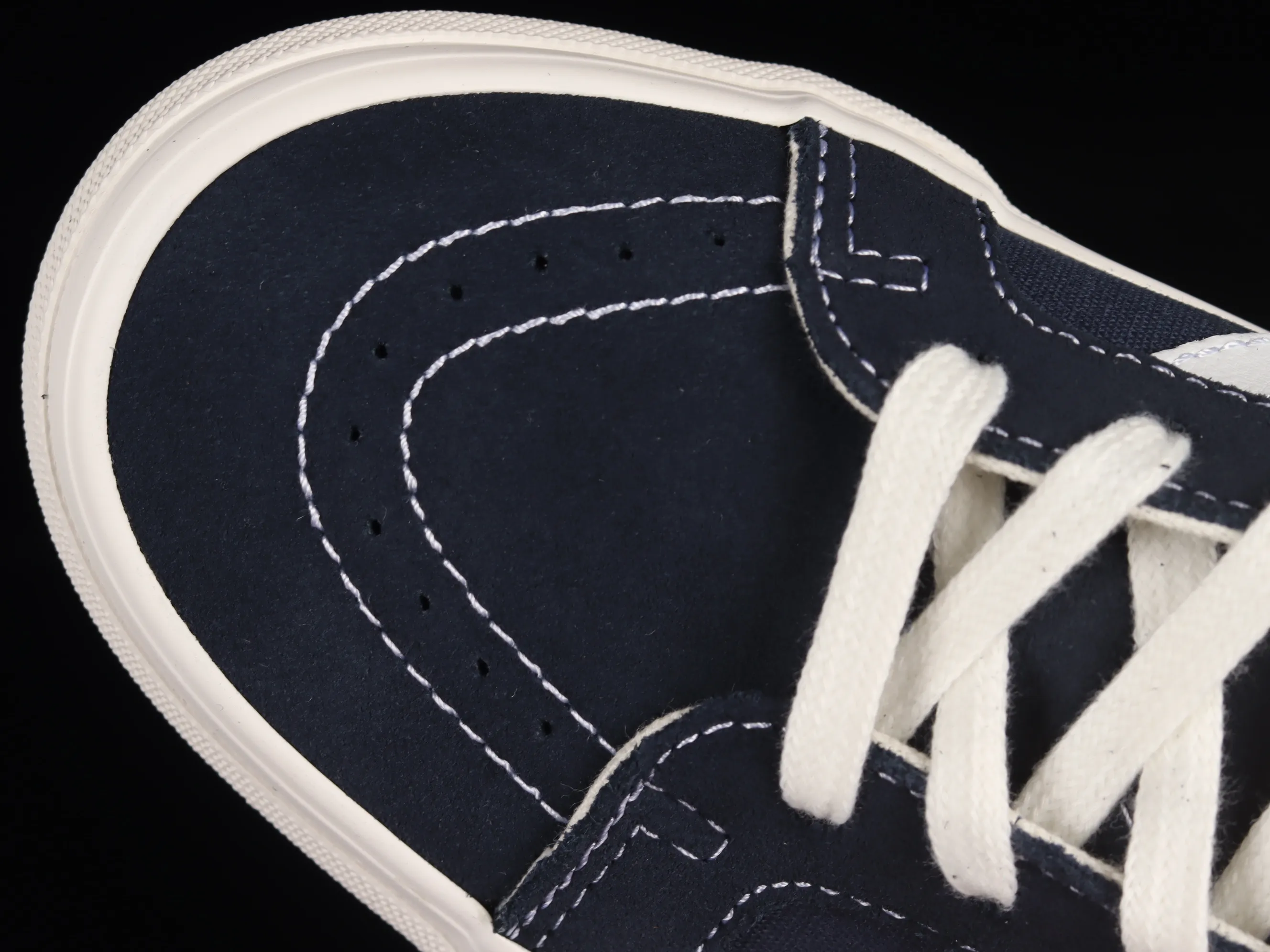 All categories Vans Vans series Vans Mid Vans China Vans Sk8-Mid Reissue Navy mid-top casual vulcanized canvas sneakers VN0A32QZ9G6